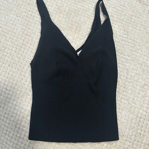 Abercrombie & Fitch Black Ribbed Tank Top
